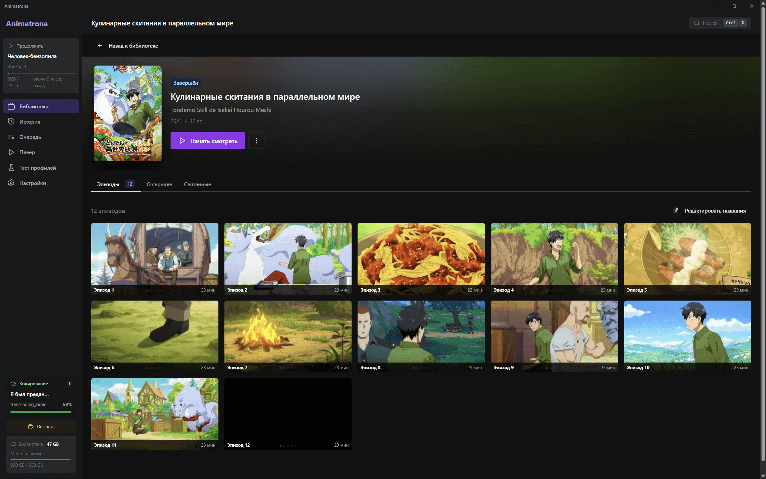 Страница аниме